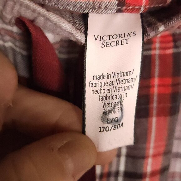 Victoria's Secret Red Plaid Lightweight Pajama Pants Large - Picture 7 of 7